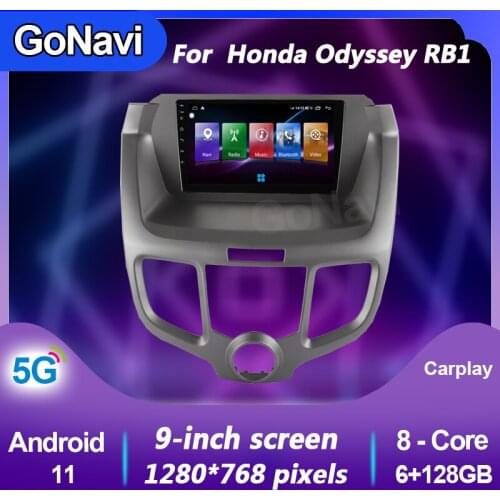 GoNavi Android 11 Car Radio Auto For Honda Odyssey RB1 Central Multimedia DVD Player Bluetooth Navigation tonch screen 2004-2008