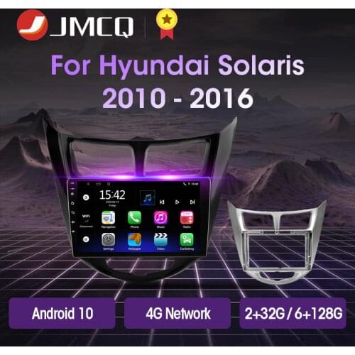 JMCQ 2din Android 10 Car Radio Multimidia Video Player RDS DSP For Hyundai Solaris 1 2010-2016 Navigation GPS Car Stereo System