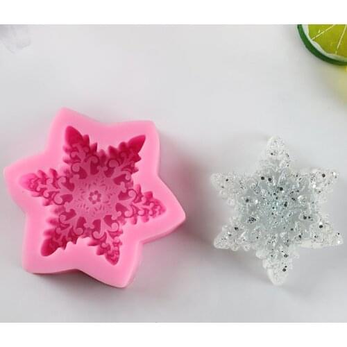 Big Snowflake Silicone Mold Mobile Phone Epoxy Mold Decorative Cake DIY Mould XGY-165