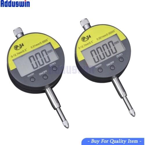 Digital Dial Indicator Meter IP54 Oil-proof, 12.7mm/0.5" Electronic Micrometer Carbide Tip Precision Gauge With Retail Box