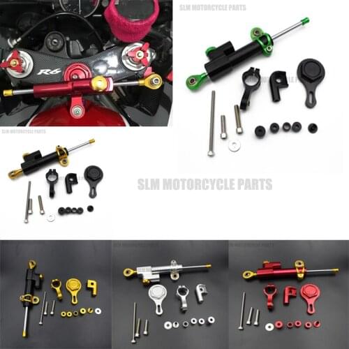 CNC Aluminum Adjustable Motorcycles Steering Stabilize Damper Bracket Mount Kit For YAMAHA YZF R6 2006-2016/ R1 2009-2012