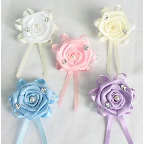 Hand Flowers Wrist Corsages Wedding decoration mariage Fashion Artificial Brides Bridesmaid Wedding Bouquet Multi Color Optional
