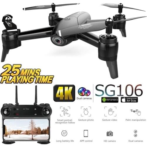 SG106 Drones With Camera WiFi 4K Dual Optical Flow Real Time Video Helicoptero RC Quadrocopter Toys For Boy RTF Quadcopter Dron