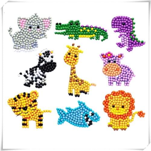 Dropshipping No.15 5D DIY Diamond Painting Stickers Kitfor Kids, Embroidery Diamond Art Mosaic Stickers Sets By Numbers kid Kit