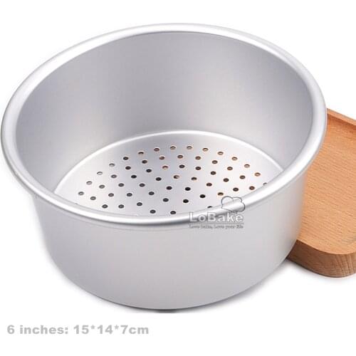 Nice 6 inches leaky style round aluminum anodizing punching cake pan with holes cake moulds DIY home made baking accessories