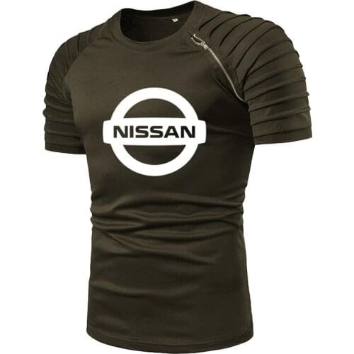 Mens T-shirt NISSAN Car Logo Printing Fashion casual The New T-shirt Cotton Folds High Quality Mens short sleeve