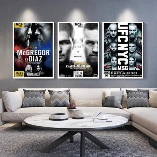 Lnspirational Boxing Poster Conor McGregor Mural Living Room and Prints Decorative Canvas Painting Picture