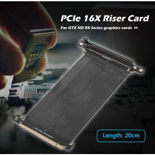 PCI-e 3.0 16X Extension Cable Cord 90 Degree PCI-E Express 16X to 16X Riser Card Flexible Connector Cable Riser Card Ribbon Exte