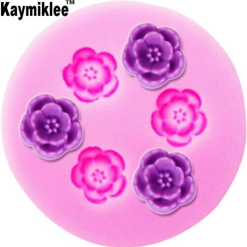 Kaymiklee M066 Mini Flower UV Resin Silicone Mold Fondant Chocolate Candy Gumpaste Surgarcraft Crystal Epoxy Soft Clay Bake Tool