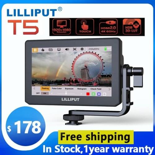 LILLIPUT T5 nowy 5 "4K HD2.0 kamera wideo monitora dla DJI RS 2 i Zhiyun 3-Axis Camera kardana ręczna uniwersalny stabilizator