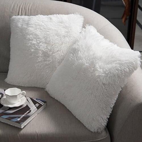 Upholstery Pillow Cover With Soft Pellet Velvet Solid Cushion Cover For Sofa Bedroom Car