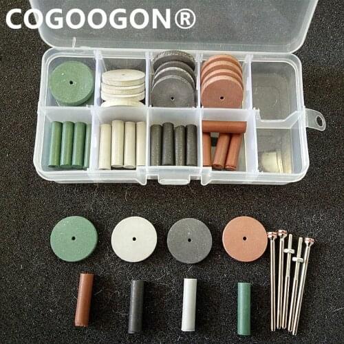 High Quality NEW 1 set Dental Silicone Rubber Polishing Grinding Wheels Burs Coarse Fine Ultra Fine 5 Shank Mandrel 2.35mm