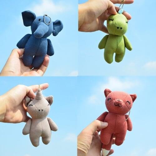 New lifelike cute cool14cm plush soft cartoon animals pendant Keychain Bag decoration good quality funny toy kids gift