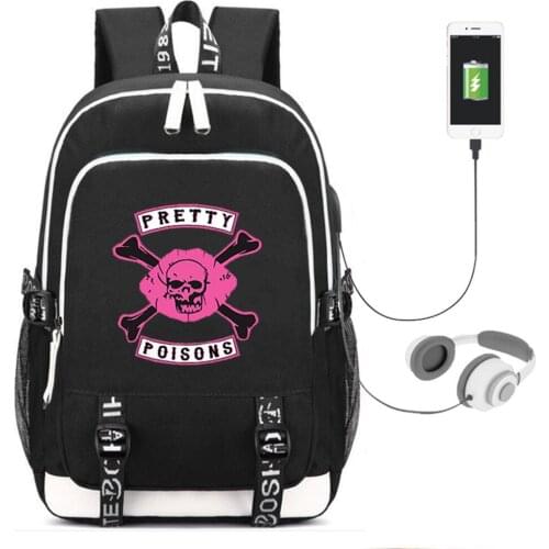 Backpack Bags Riverdale Women Man Teenager Boys Girls Students School Bags Travel Game Cartoon Backpacks Gift USB Charging