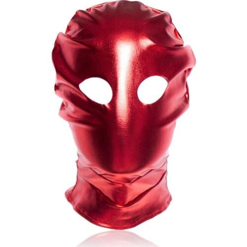 Sexy Role Play Cool Man Full Head Hood Mask Fetish Play Hood Mask BDSM Bondage Slave Restraint Sex Toys For Couple