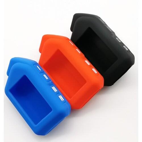 Classic Style Silicone Russian Version Car Alarm System Cover For Sher-khan Mobicar A Mobicar B Lcd Two Way Remote Case Cover