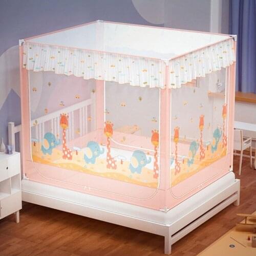 Foldable Mosquito Net Bed Canopy Netting Stainless Steel Three-door Zipper Square Mosquito Net Ciel De Lit Room Decor BD50MN