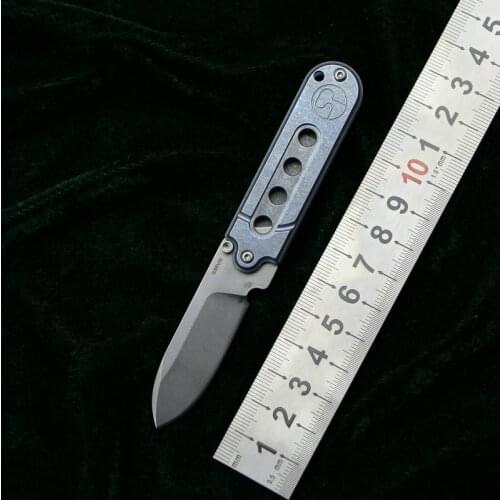 LOVOCOO Mini S35VN Steel Folding knife titanium handle hunting survival camping Keyring knives pocket EDC practical daily tools