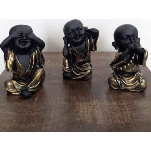 Modern 3'lü Sitting Buddha trinket Kit Gold trinket baratija حلية орнаментальный