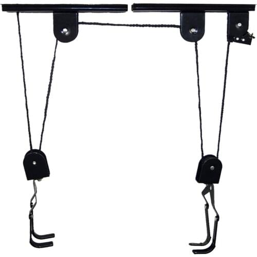 Bicycle Ceiling Lift Cargo Racks Bike Storage Garage Hanger Mounted Hoist Pulley Rack Metal Lift Assemblies Bike Cover Parts