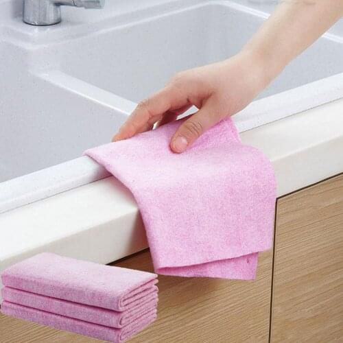 Absorbent Microfiber Towel Cloth Kitchen Towels Dishcloths Dish Oil Cleaning Rags Washing Household Tableware Kitchen Dishcloth