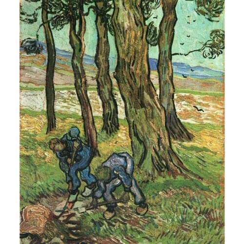 High quality Vincent Van Gogh modern art Two Diggers Among Trees Oil paintings reproduction hand painted