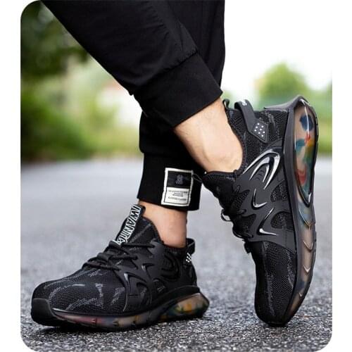 New safety shoes, sporty, comfortable, anti-smashing, anti-stab, anti-skid, wear-resistant steel toe cap safety shoes