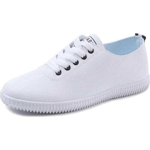 Women Sneakers White Vulcanized Shoes Lace Up Round Toe Casual New Arrival Women Shoes Fashion Breathable Shoes