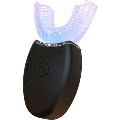 360 Degree Intelligent Automatic Sonic Electric Toothbrush U Type Tooth Brush USB Charging Tooth Whitening Blue Light Toothbrush