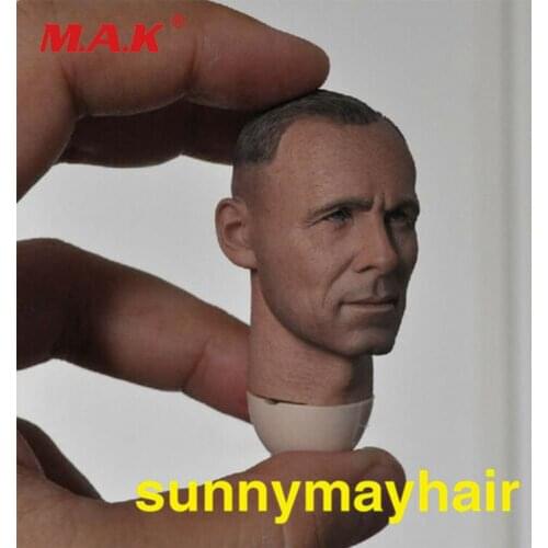 1/6 WWII German Commander Head Carved Desert Fox Head Sculpt Fit 12'' Male Figure Dolls