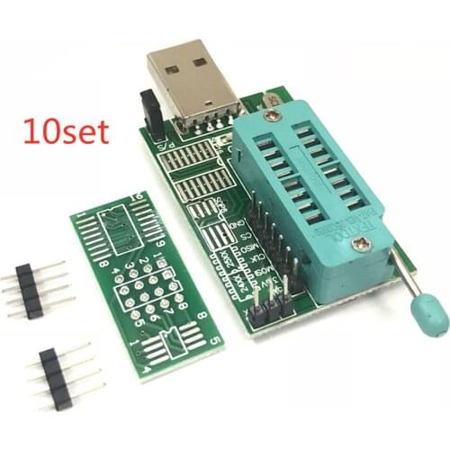 10Set/Lot Super Fast! USB 2.0 Programmer CH341A Series Support 24 EEPROM Writer 25 SPI Flash BIOS Board Module USB to TTL 5V