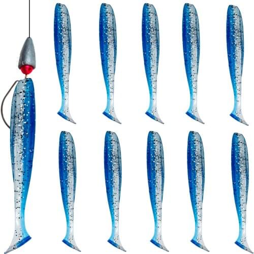 10pcs/lot Fishing Soft Baits 55mm 60mm 70mm 90mm 120mm Soft Lures Silicone Artificial Baits for Carp Fishing