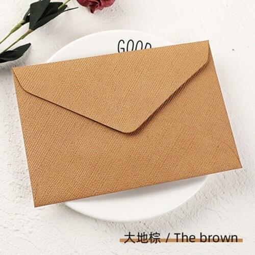 10pcs High-grade linen texture retro creative envelope letter paper lacquer seal seal color gift card invitation greeting card