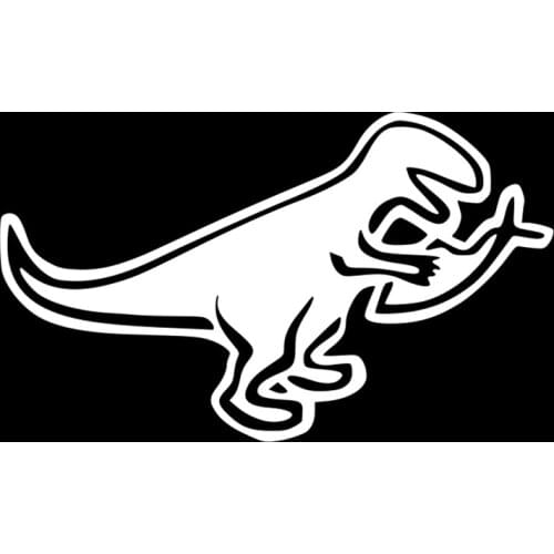 15*9cm Lovely Dinosaur Eats Fish Atheist Vinyl Decal Car Accessories Cool Graphics Car Stickers