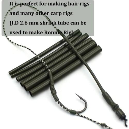 30PCS Carp Fishing Silicone Rig Tube Heat Shrink Tubes Tubing Heating Shrink Tubing for Carp Chod Rig Fishing Tackle Accessories
