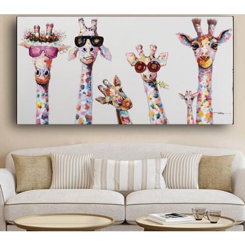 5d diamond painting Giraffe Glasses Colorful painting 3d diy diamond embroidery full round drill large art diamond mosaic decor