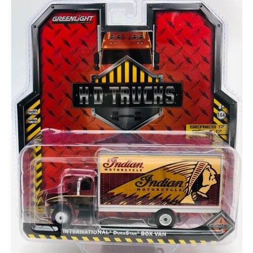 GREENLIGHT 1:64 INTERNATIONAL durastar box van 2013 H.D TRUCKS GREEN MACHINES SPECIAL EDITON Collection of die-cast alloy car