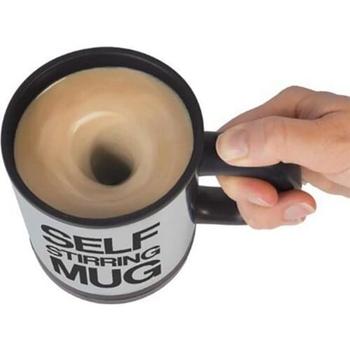 Automatic Stirring Coffee Mugs with Button Multifunctional Stainless Steel 400ml Coffee Cup for Cafe Dining Bar Drinkware