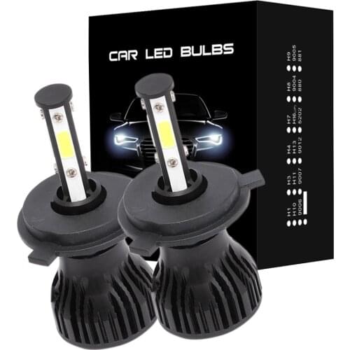 ASLENT 4 Side COB 50W 16000LM Car Haedlight H4 H7 LED H8 H9 H11 9006 9005 HB3 HB4 6000K 6500K White Auto Fog Light 12V LED Bulb