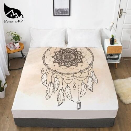 Dream NS Bohemia Dreamcatcher Dress Up Bedroom Home Textile Sheets 3D Print Mattress Cover Sheets Bettlaken 1PCS