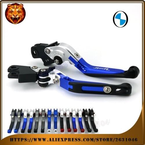 For BMW R1200R R1200 1200 1200R 2006-2014 LOGO Silver Blue Black Motorcycle Adjustable Folding Extendable Brake Clutch Lever