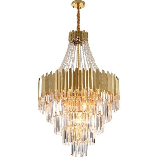 Duplex Building Light Luxury Big Crystal Chandelier Lighting Modern Atmosphere Living Room Chandelier Hotel lobby Staircase Lamp