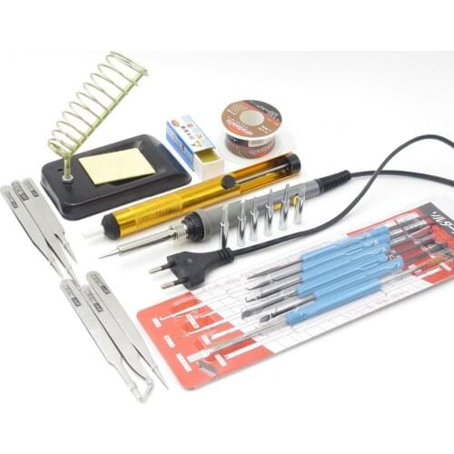 220V 60W Temperature Adjustable Electric Soldering Iron Station Mini Heater Pencil With Switch type EU Plug