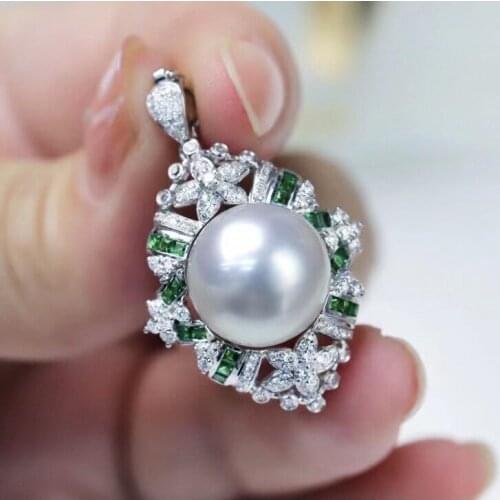 European Style 925 Sterling Silver Pendant Base Settings Mountings Findings Parts for Pearl Crystal Jade Agate Beads Stones