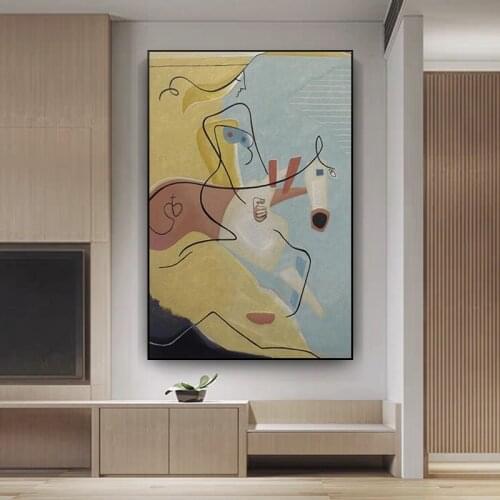 Famous Abstract Painting Line Art Canvas Poster Picasso Minimalism Picture Living Room Nordic Home Bedroom Decoration