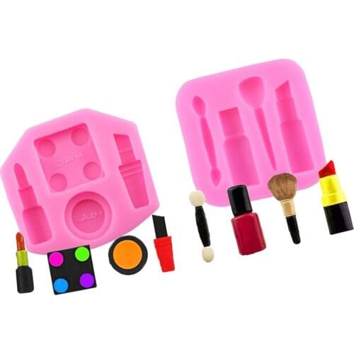 Diy Resin Mold Jewelry Mold Makeup Tools Lipstick Eye Shadow Fondant Mold Silicone Cake Decoration Accessories DIY Baking Tools