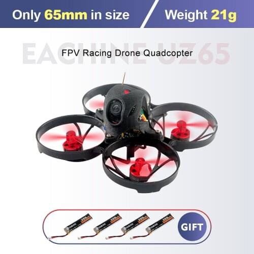 21g Eachine UZ65 65mm 1S Whoop FPV Racing Drone BNF Runcam 3 35mm Propeller 5.8G 25~100mW VTX RC Quadcopter Multirotor