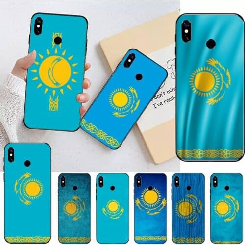 Kazakhstan Flag Symbol Phone Case For Xiaomi Redmi note 7 8 9 t k30 max3 9 s 10 pro lite Luxury brand shell funda coque