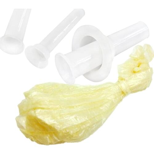 Sausage Packaging Tools 8M*50Mm Casings for Sausage Salami Hot Dog Shell +4pc Meat Grinder Nozzle Funnel Set Inedible Casings