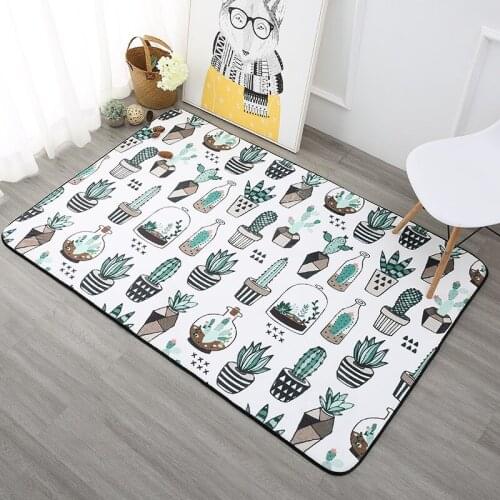 Plants Cactus Parlor Carpets Nordic Cartoon Fox Kids Room Play Tents Rugs Living Room Bedroom Bedside Carpet Sofa Floor Mat